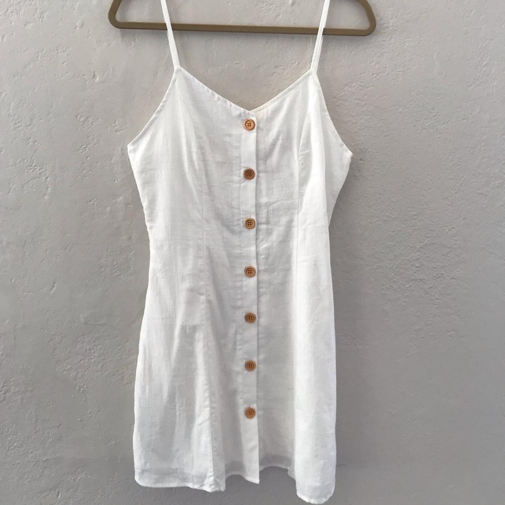 White sundress with buttons